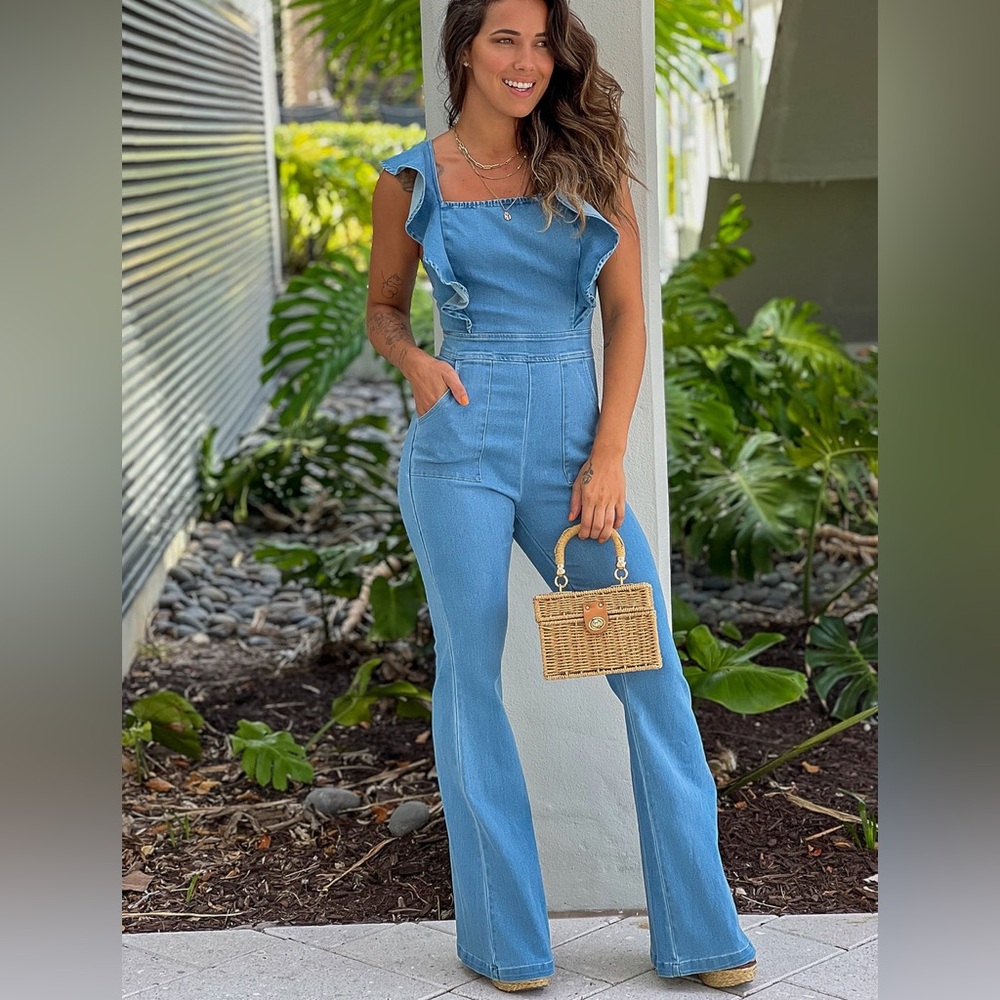 The Vintage Shop Light Blue Women's Overalls